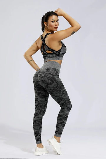 Camo Seamless Sports Suits Set