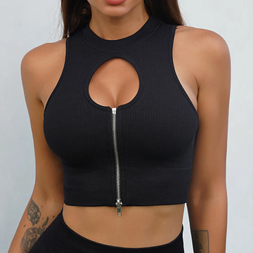 Seamless Ribbed Sports Bra