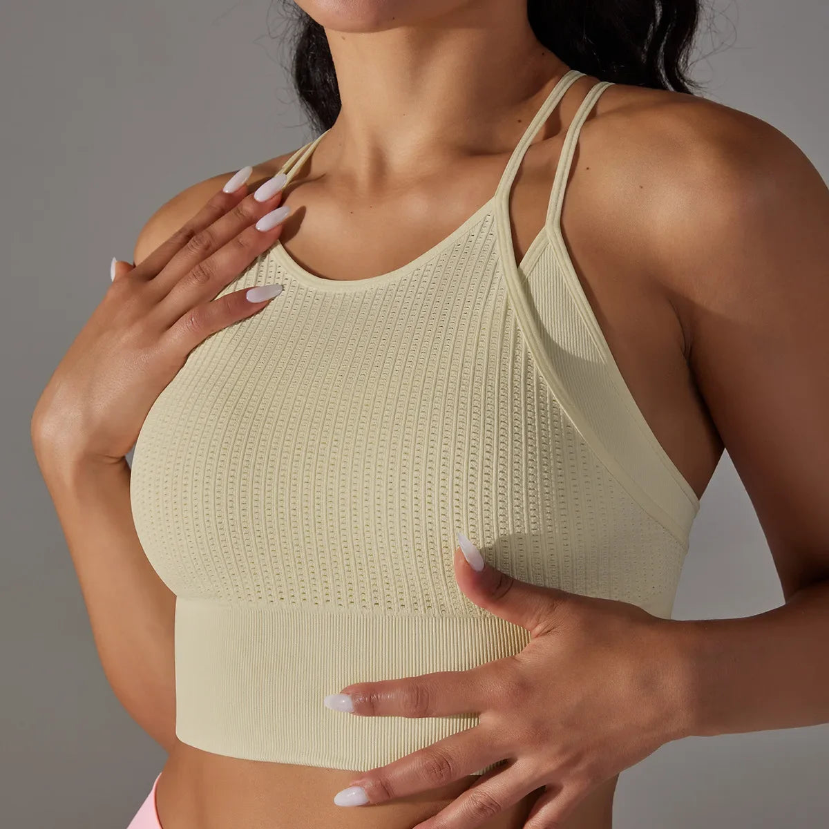 Seamless Comfort  Push-Up Gym Sports Bra